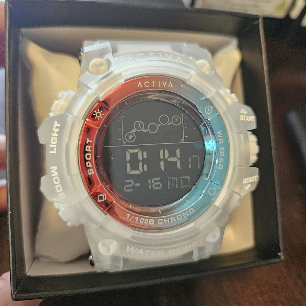 Activa Men's Sport Chronograph Watch - Red and Blue